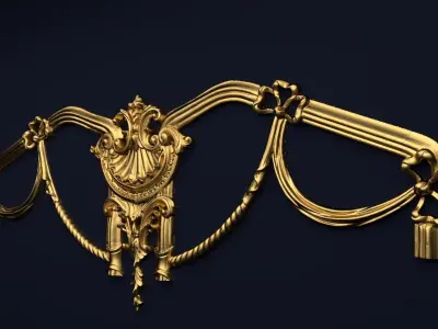 Classic decor ornament v-3D model 31 3D model