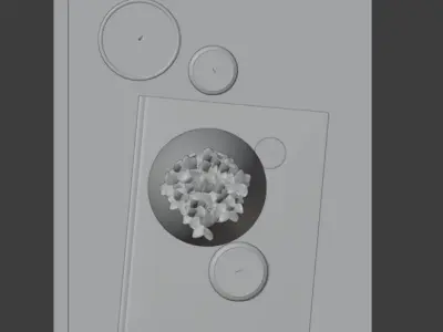 Table Decoration Candles in Tray 3D model