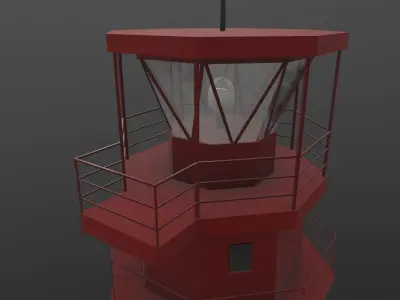 Light House Gelendzhikskiy Low-poly 3D model