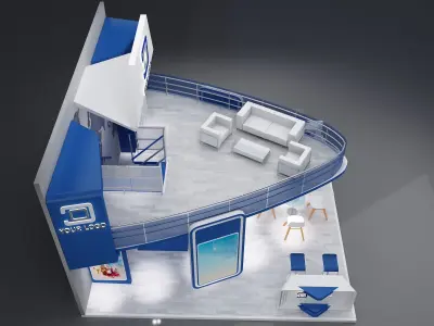 Booth Exhibition Stand a645 3D model