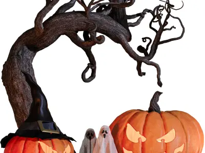 Halloween Decoration set 3D model
