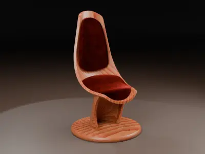 Woodys High Quality Chairs Colletion PBR 006 3D model