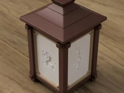 Custom Shoji Lamp 3D print model