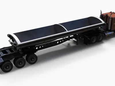 Freightline FLT side tipper Low-poly 3D model