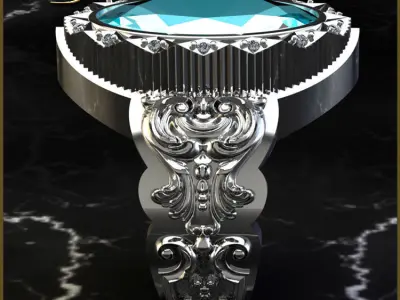 Mens ring STL 3D print model