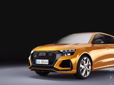 AUDI RS Q8 2021 Low-poly 3D model