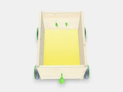 FLISAT Toy storage with wheels Low-poly 3D model