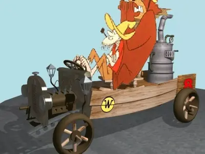 Wacky Races 3D Model Car 8 3D model