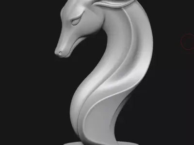 Fox sculpture 3D print model