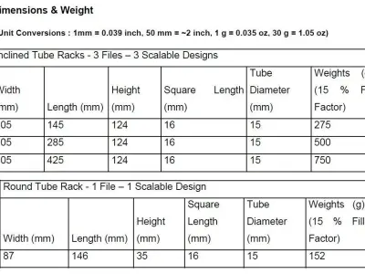3D Print Ready Laboratory Inclined and Round Test Tube Racks  3D print model