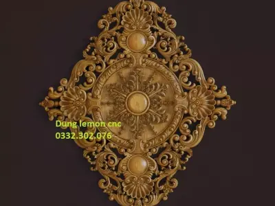 02 Round rosette 3D print model 3D print model