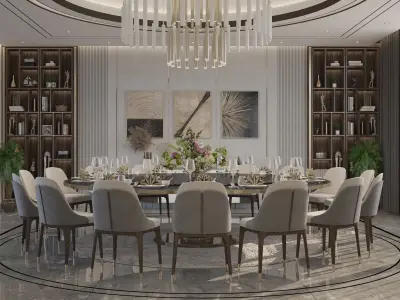 Modern Dining Room  3D model