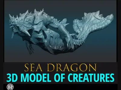 Dragon-3D Model Of Sea Dragon-3D Model of Creatures Free low-poly 3D model