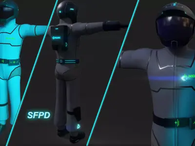 Zeon Pilot Character Skins Free 3D model