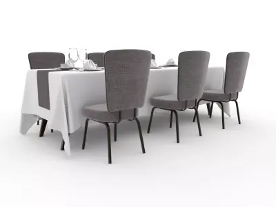 Banquet Table and Chair 149 3D model