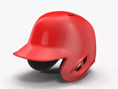 Baseball Helmet Red Two Sided Generic Low-poly 3D model