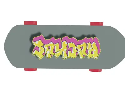 Low-Poly Skateboard 3D Model Low-poly 3D model