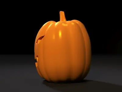 Scary halloween pumpkin 3D print model