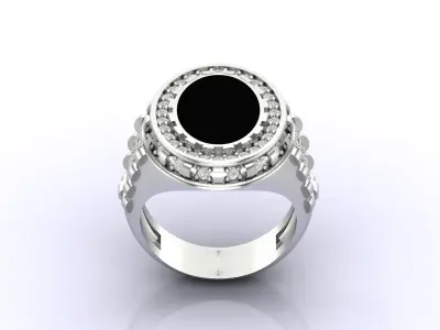 Print Ready STL 3DM  Gents Rings Diamond Men Ring  3D print model get