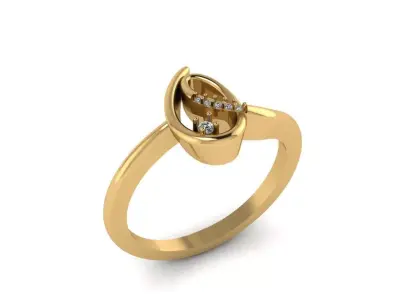 Jewelry Diamond Ring 3D Print Model  3D print model 10