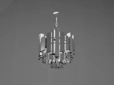  Modern Metallic Chandelier High Quality 3D Model  3D model