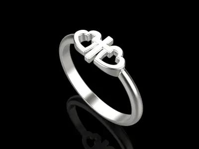 Heart Ring 8937 3D print model