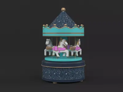 Carousel Music Box 3D model