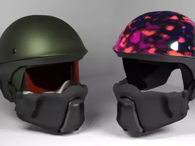 Helmet futuristic Free 3D model