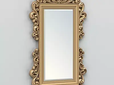 Rectangle mirror frame 011 3D model