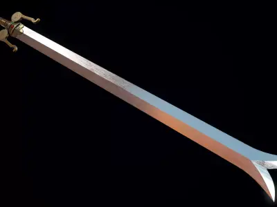 Serpent Sword Low-poly 3D model