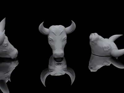 bull head pendant 3D print model