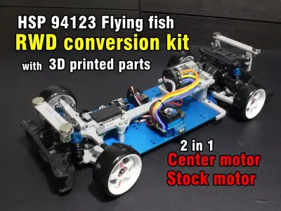 HSP 94123 Flying Fish RWD conversion kit 3D print model