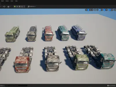 Truck Pack UE5 Low-poly 3D model