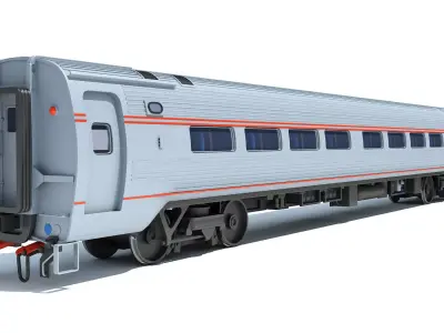 Passenger Train Car 3D model