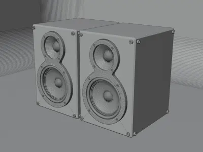 Glass Loud Speakers 3D model