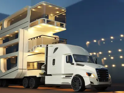 House Van  Low-poly 3D model