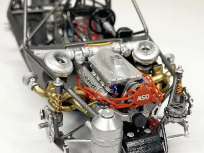 Drag Engine Jesel front belt drive magneto balancer water pump 3D print model