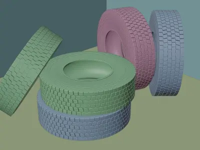 tire1 set of tires 3D model
