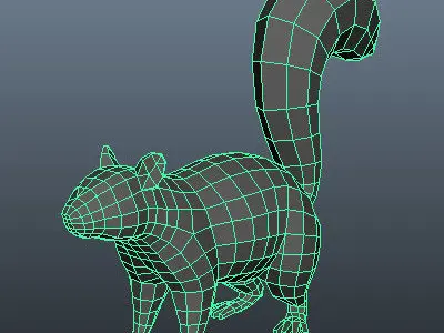 Low Poly Squirrel Low-poly 3D model