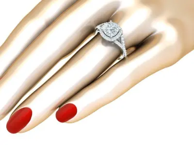 beautifull engagement ring 3D Model Pack