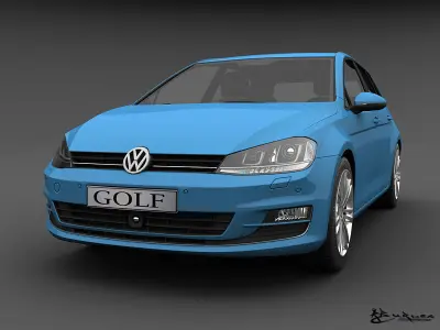 Volkswagen Golf 5 doors 2013 3D model