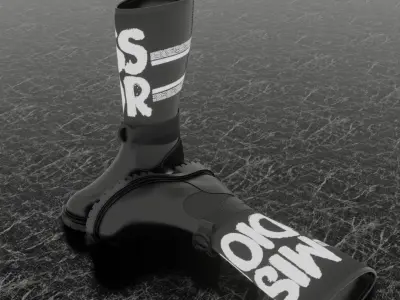 DIOR D-MAJOR - BLACK 3D BOOTS 3D model