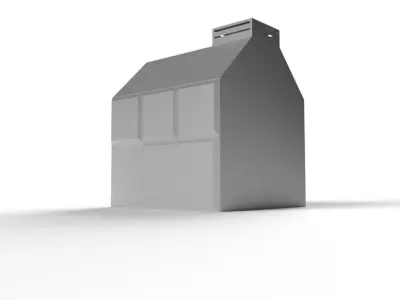 3D House Exterior Design Free low-poly 3D model