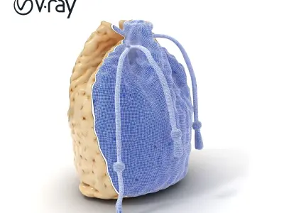 Macrame Yarn Bag Model Pack for Crafts and Decor Low-poly 3D model