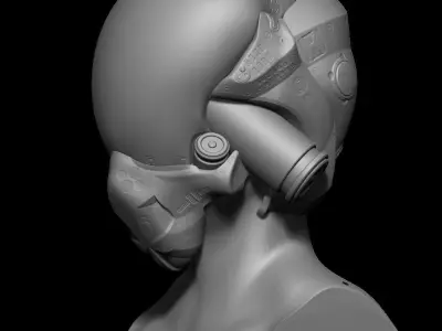 SCIFI HELMET 04 3D model Free 3D model