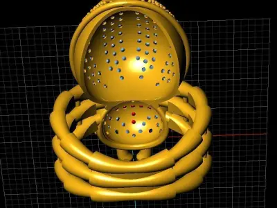 Spider ring 3D model