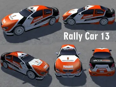 Racing Cars low-poly 3d models Low-poly 3D model