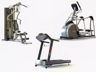 Pack Gym Equipament 3D model