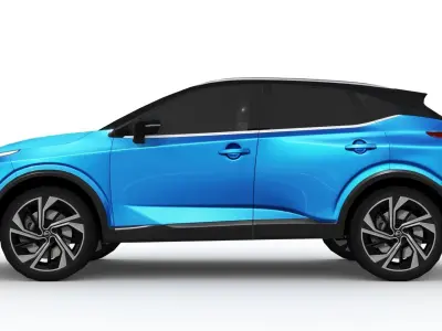 Nissan Qashqai 2022 Low-poly 3D model