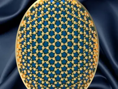 pendant gold and Free 3D print model